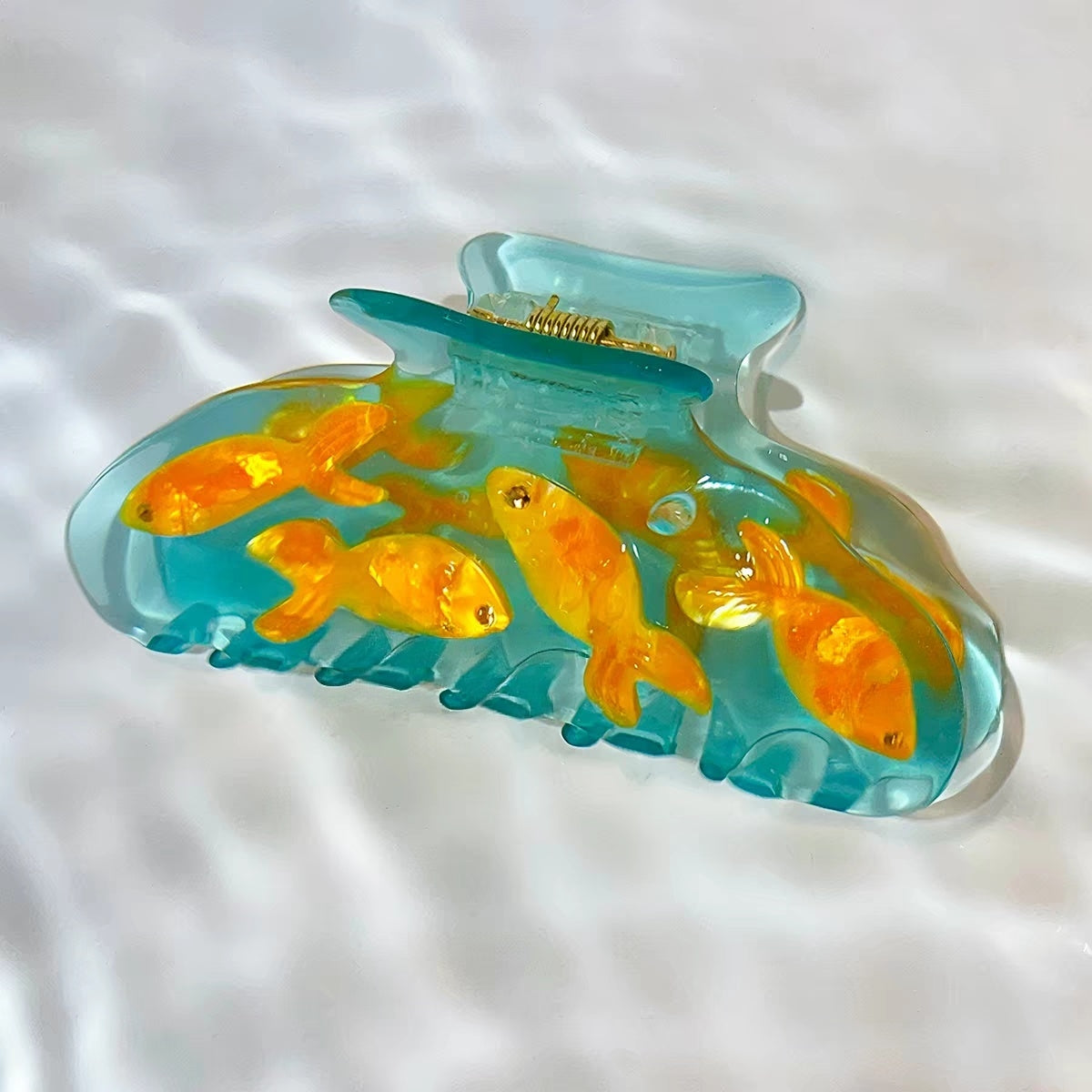 Super S. Ocean Goldfish Acetate Claw Clip