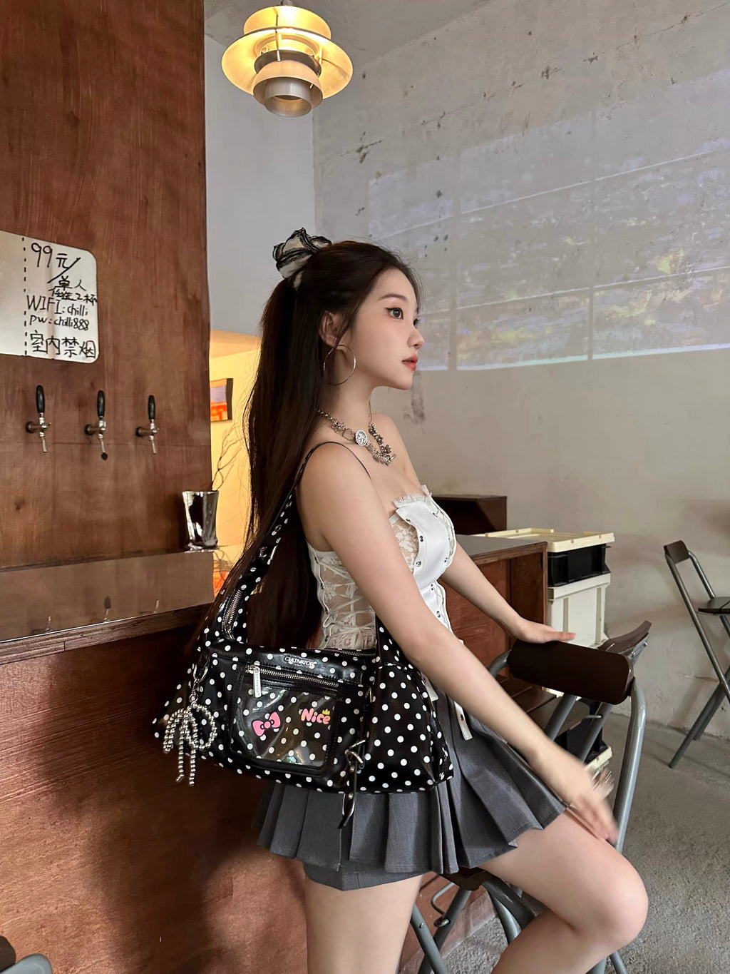 Cultivator Vintage Polka Dot Shoulder Bag