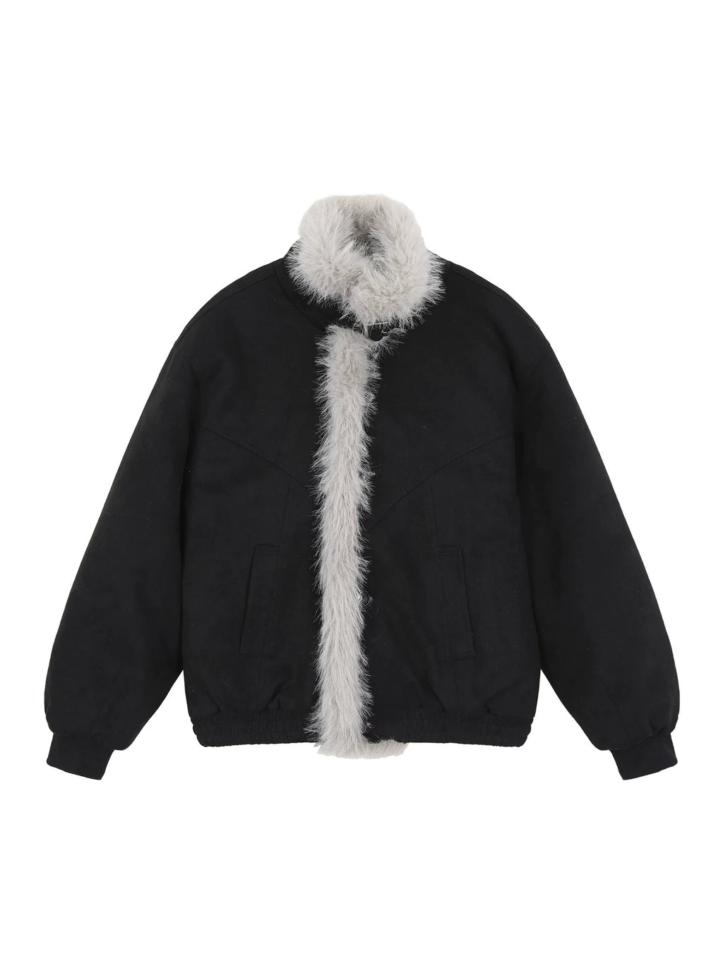 HRG Faux Suede Fur-Lined Jacket