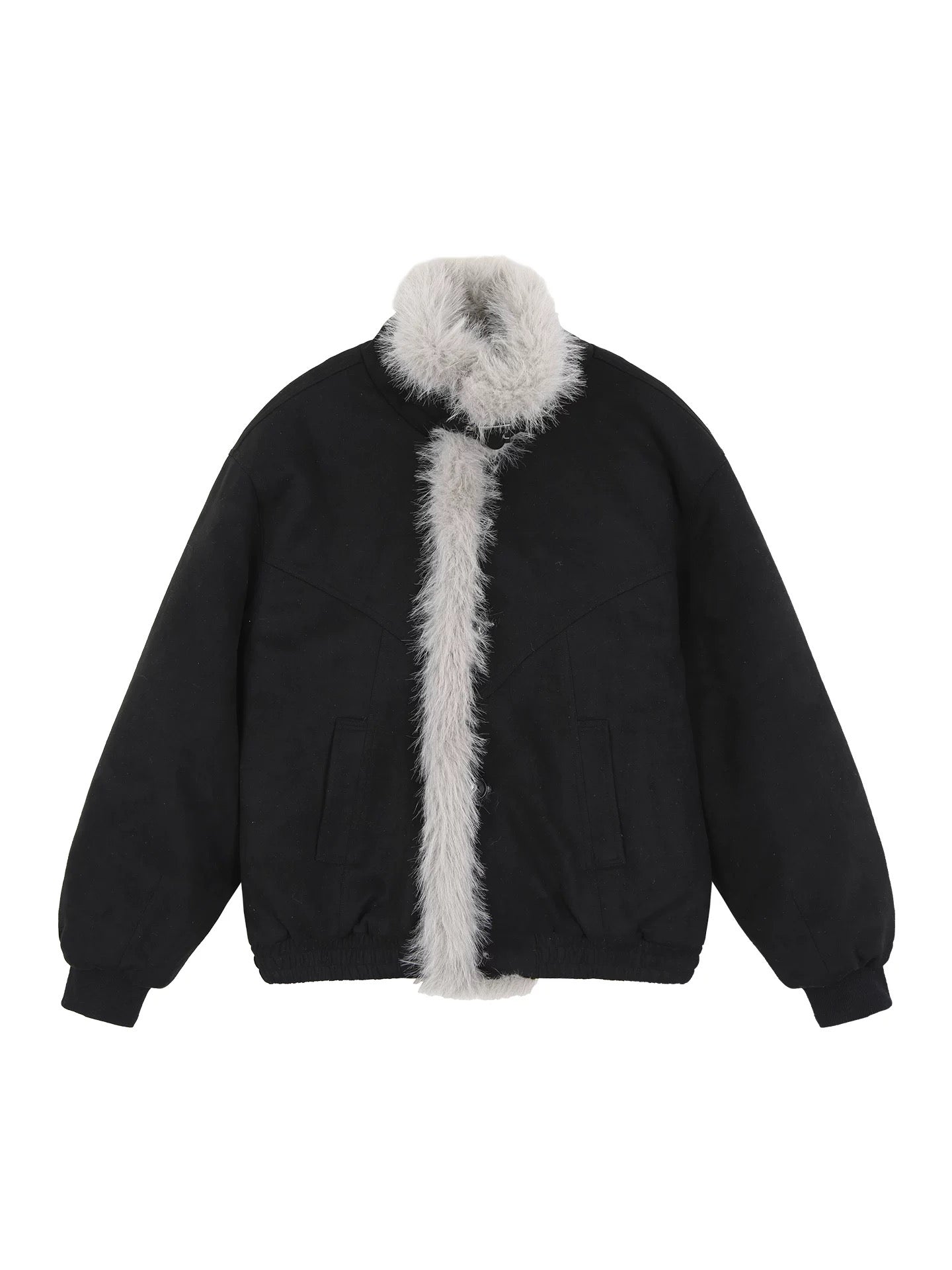 HRG Faux Suede Fur-Lined Jacket