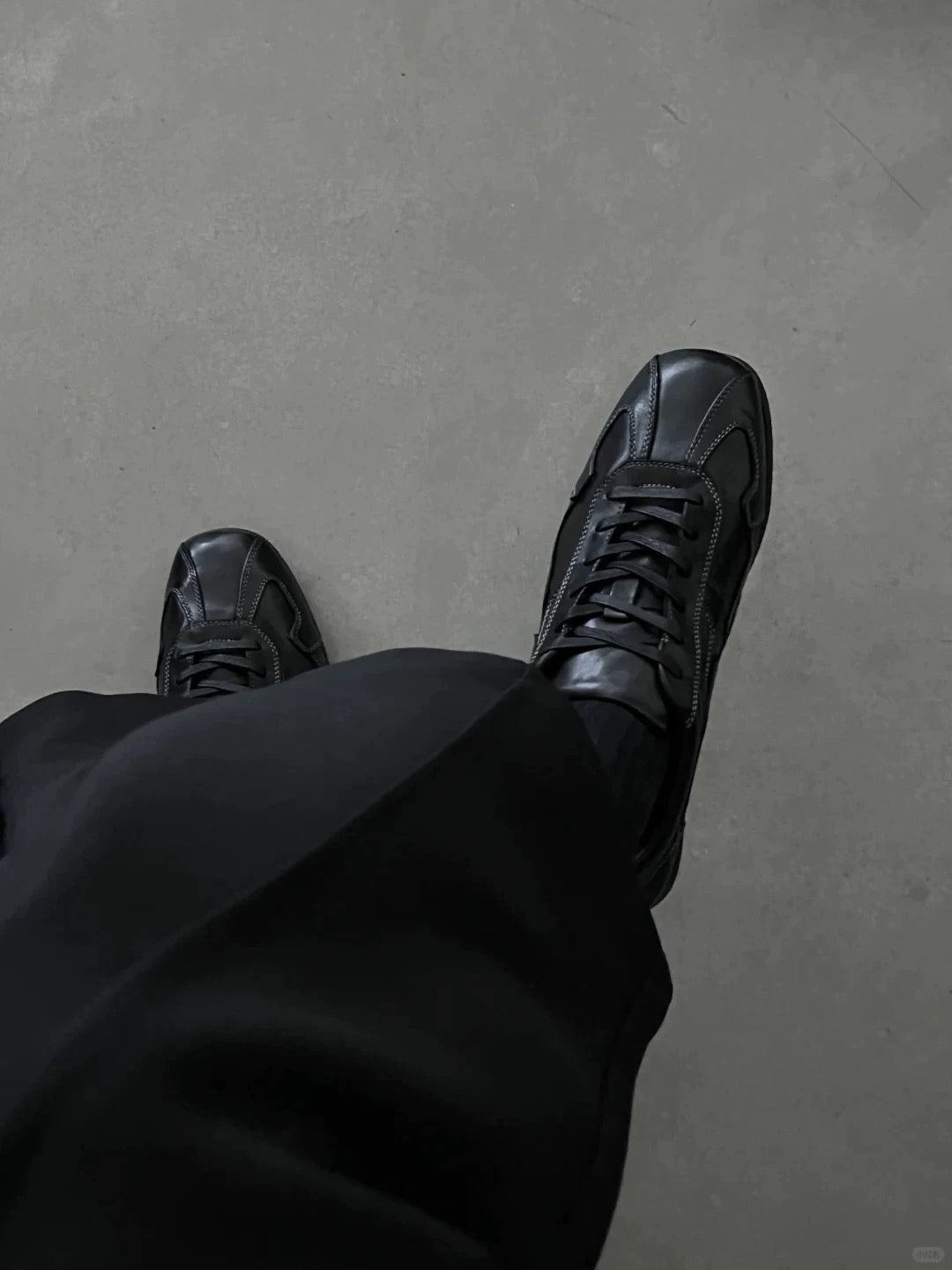 Day One Unisex Black Leather Sneakers