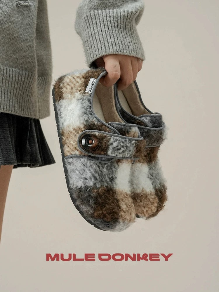 MULE DONKEY Women's Fuzzy Clog Mule