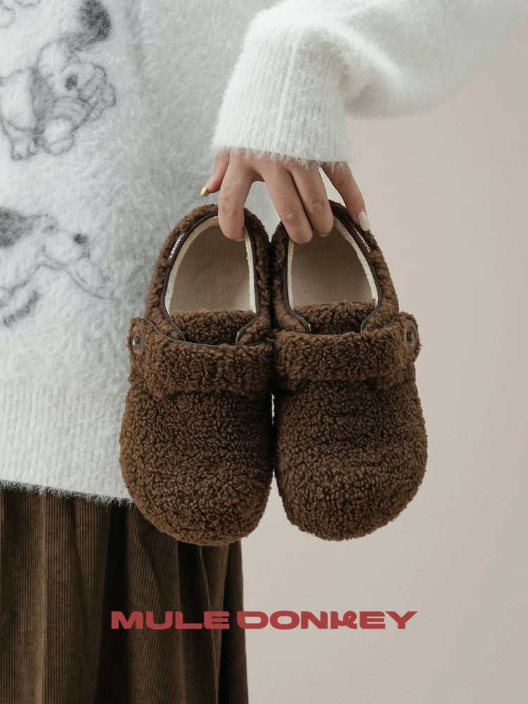 MULE DONKEY Women's Fuzzy Clog Mule