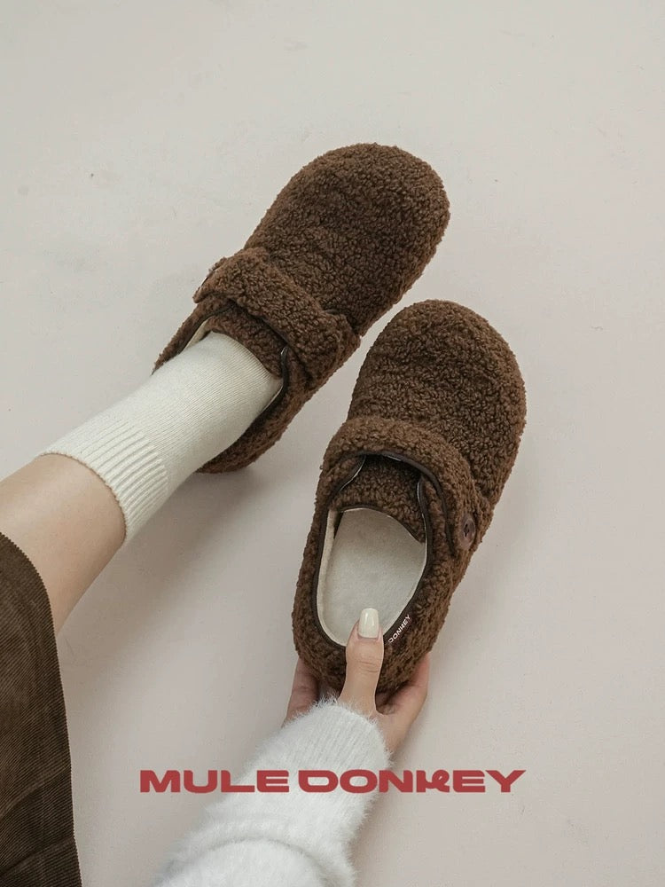 MULE DONKEY Women's Fuzzy Clog Mule