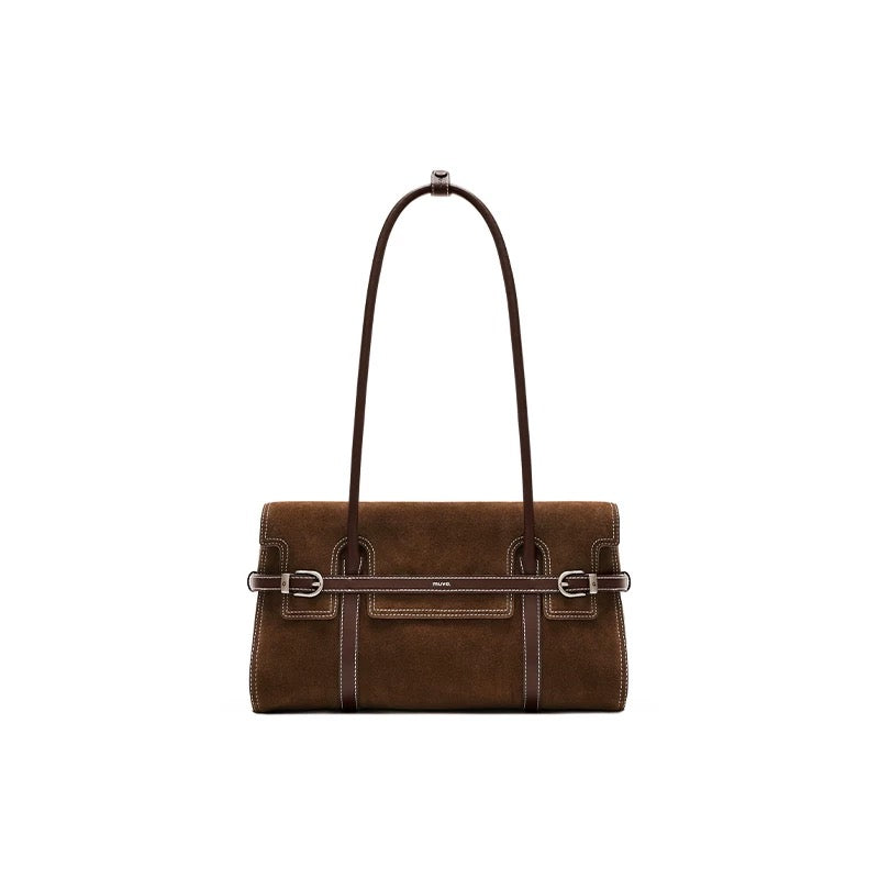 MUVA Suede Leather Shoulder Bag
