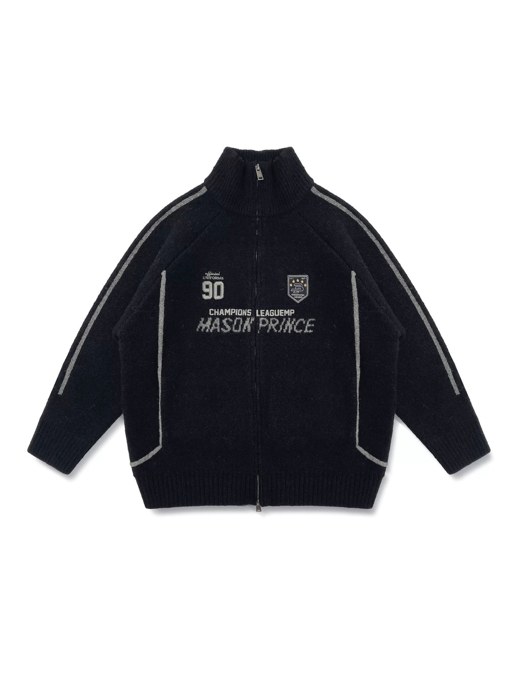 MASONPRINCE Autumn/Winter Striped Sweater Zip-up