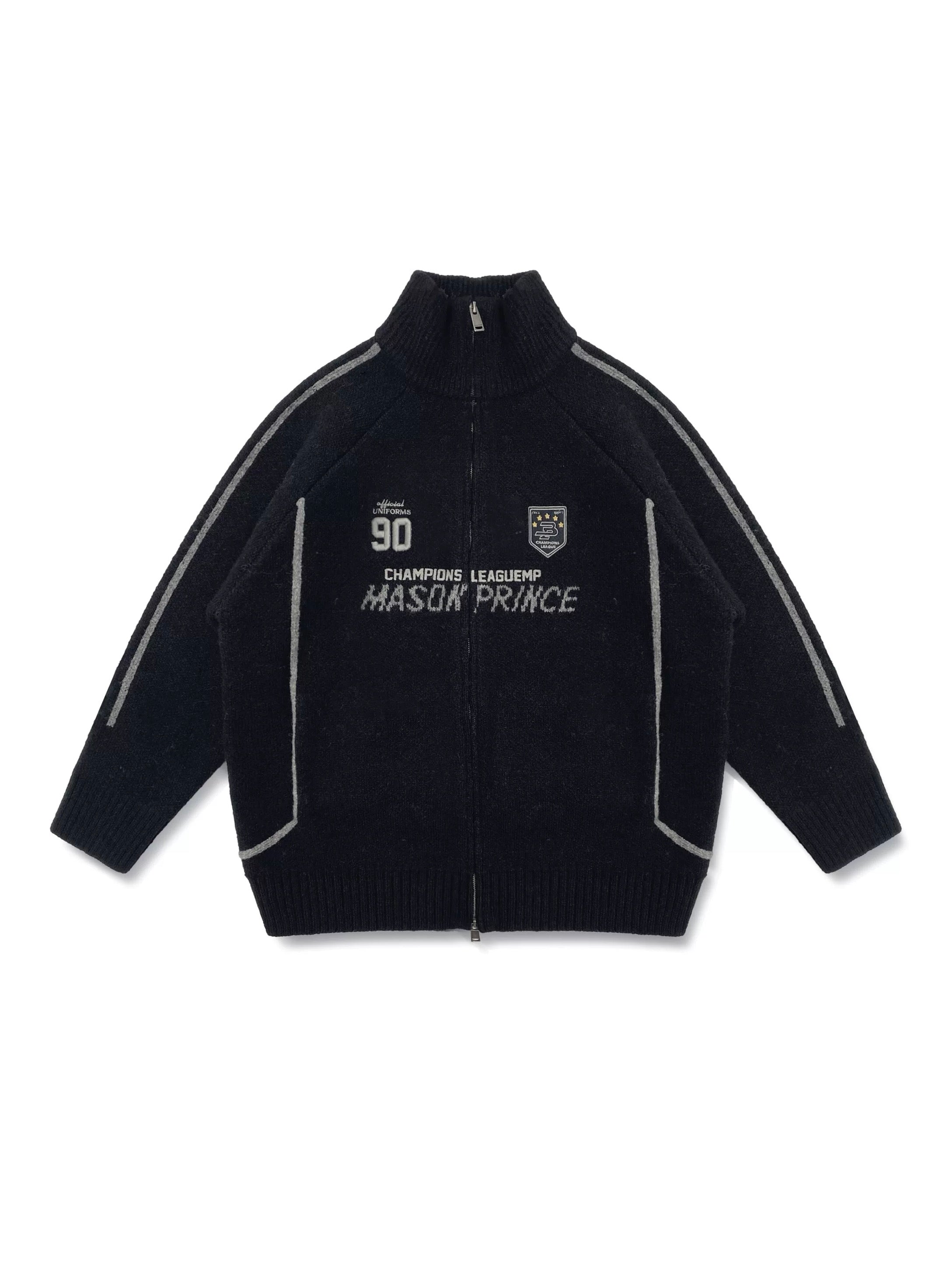 MASONPRINCE Autumn/Winter Striped Sweater Zip-up
