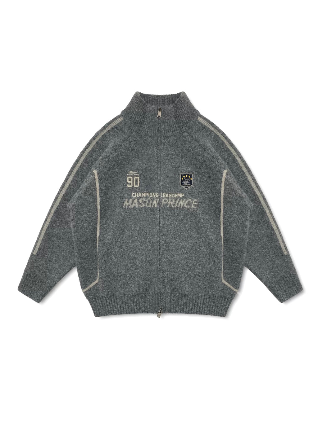 MASONPRINCE Autumn/Winter Striped Sweater Zip-up
