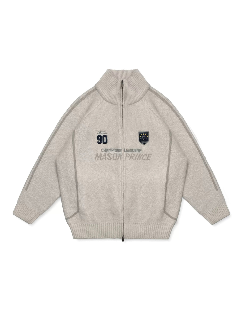 MASONPRINCE Autumn/Winter Striped Sweater Zip-up