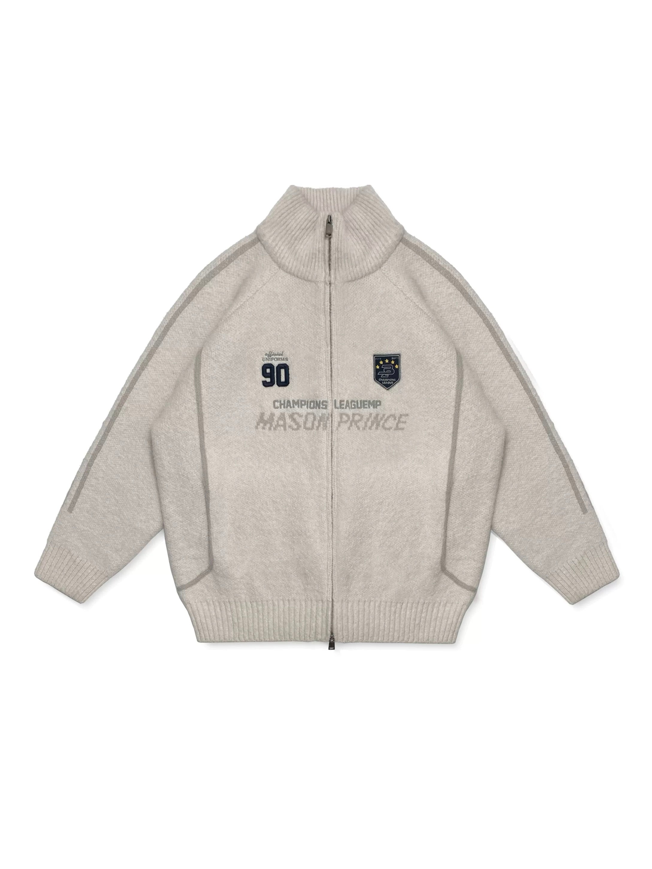 MASONPRINCE Autumn/Winter Striped Sweater Zip-up