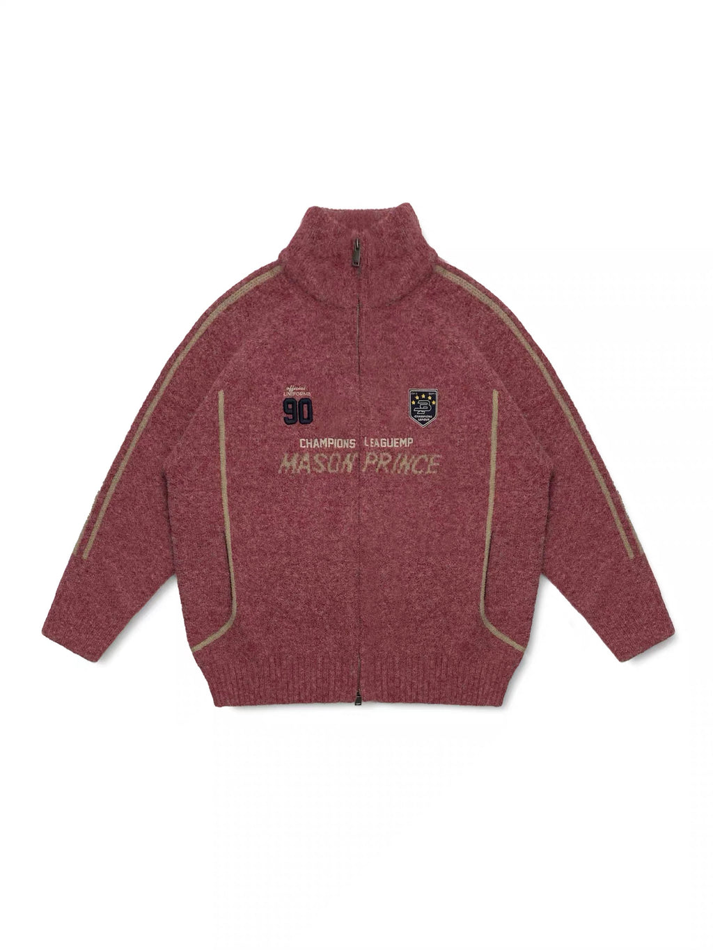 MASONPRINCE Autumn/Winter Striped Sweater Zip-up