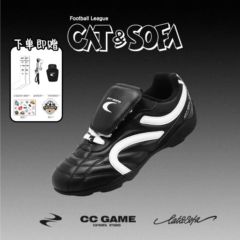 Cat & Sofa Lightweight Leather Slim Sneakers
