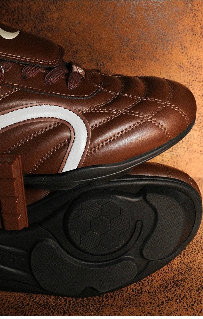 Cat & Sofa Lightweight Leather Slim Sneakers