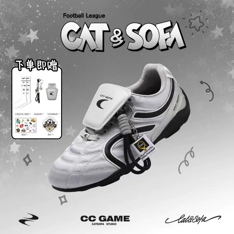 Cat & Sofa Lightweight Leather Slim Sneakers