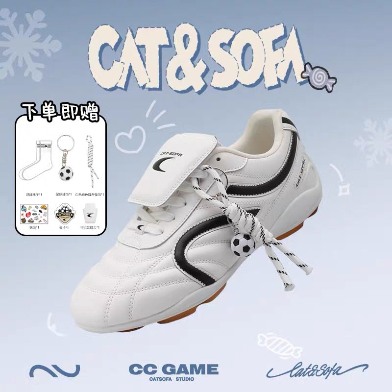 Cat & Sofa Lightweight Leather Slim Sneakers