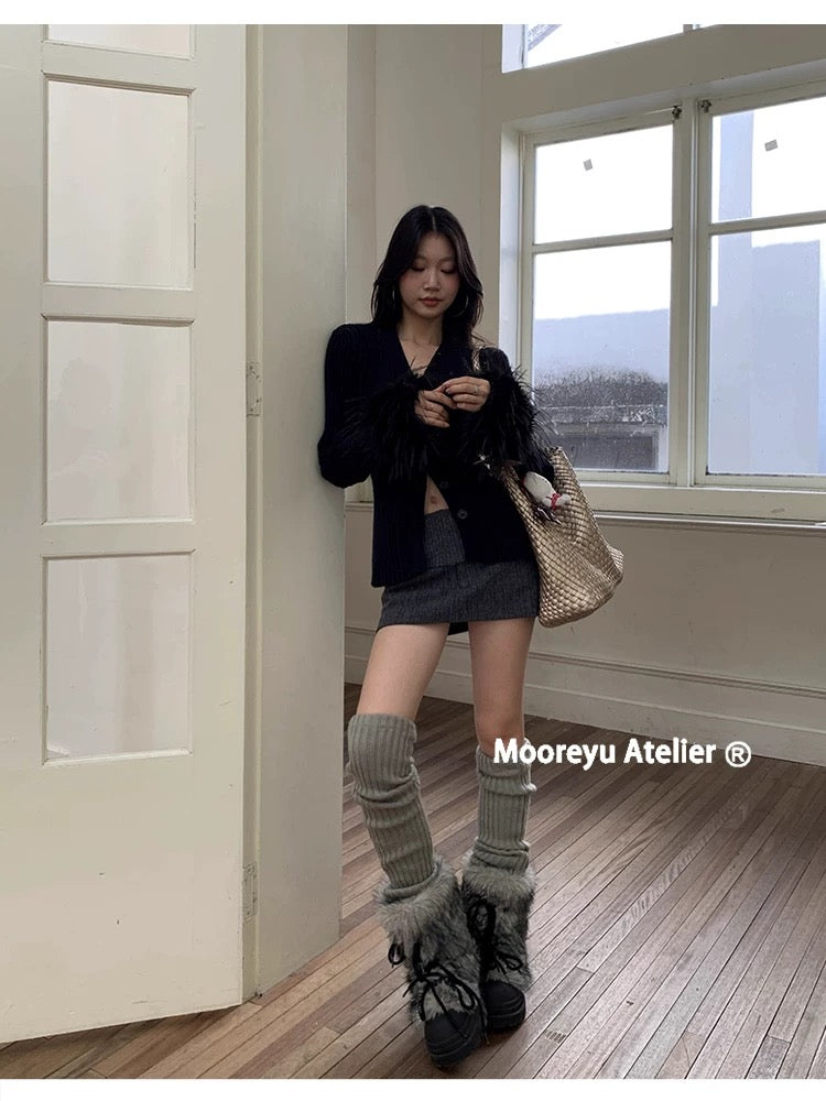 Mooreyu Atelier Platform Fuzzy Snow Boots