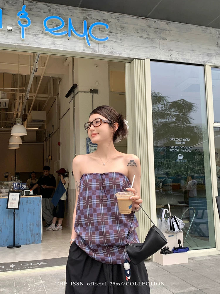 Ningsi tube top side view Korean style vintage
