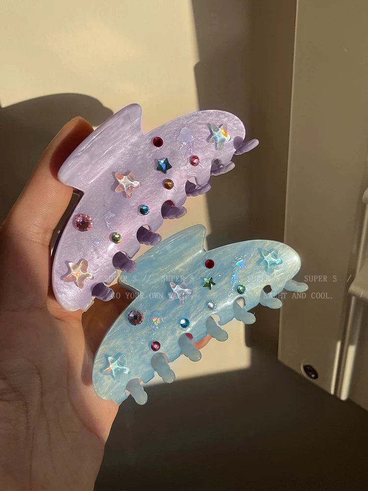 Dreamy Galaxy caramel pudding starfish hair clip