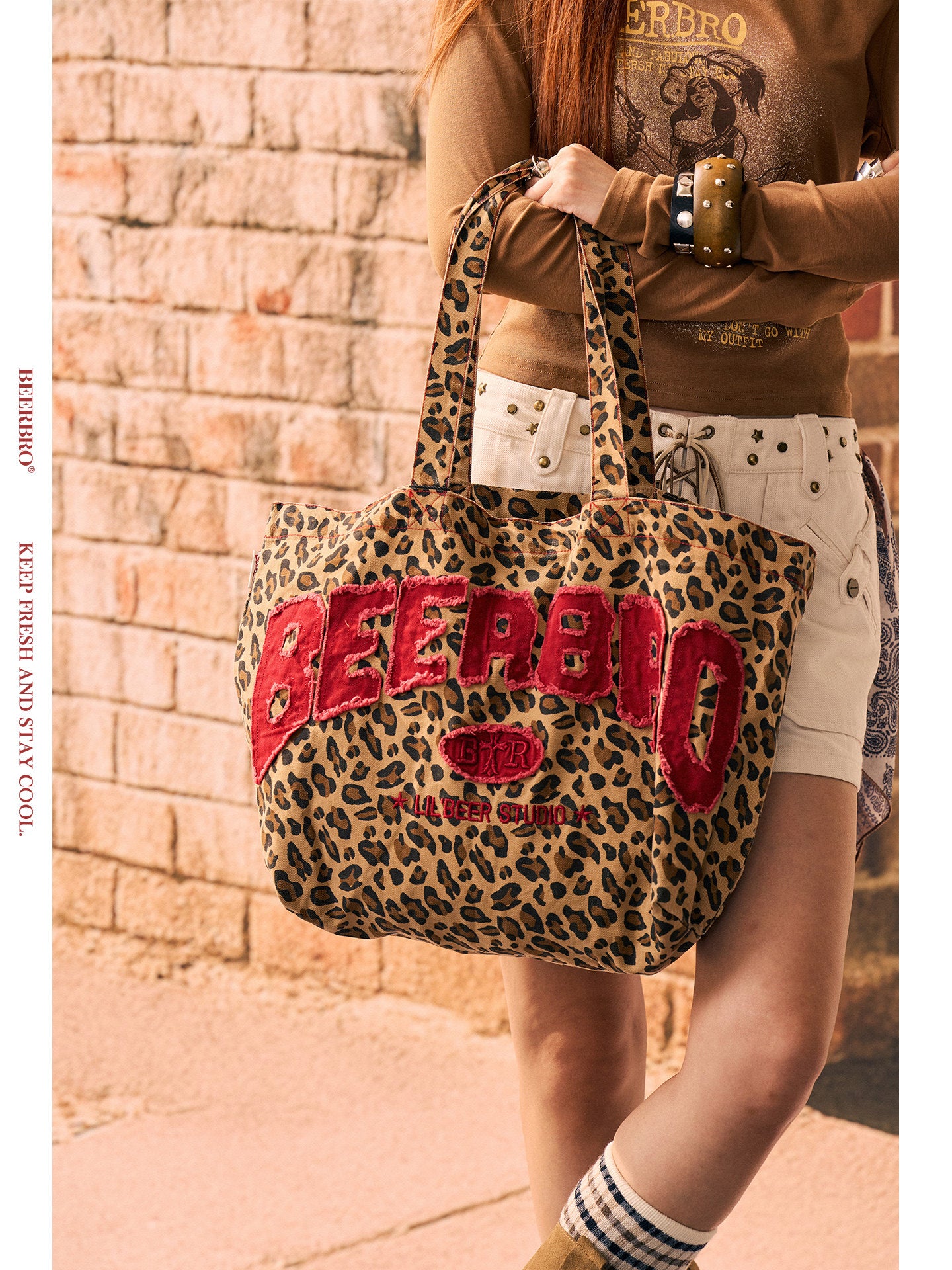 BeerBro Leopard Print Tote Bag
